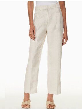 Aritzia Wilfred Carrot Linen Pant Natural Ecru